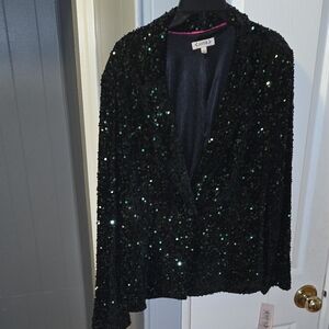 Nanette Lepore Emerald  Sequin Blazer